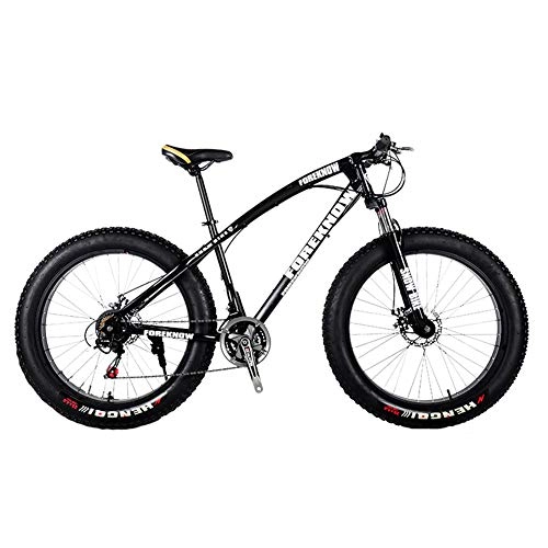 Fat Tyre Bike : YXYLD Mountain Bike for Teens of Adults Men and Women, High Carbon Steel Frame, Hard Tail Shock-absorbing Front Fork, Dual Disc Brake, 26 / 24 / 20 Inch Fat Tire