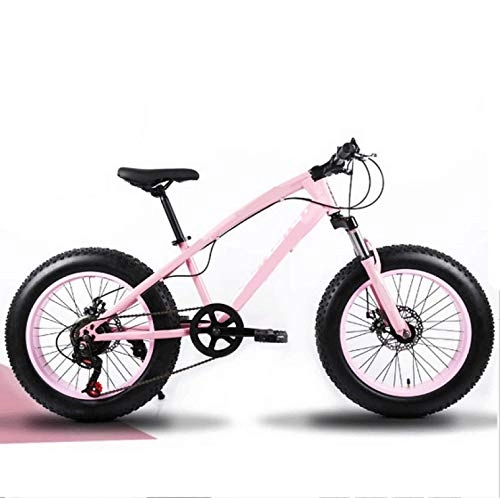 Fat Tyre Bike : ZJBKX 20 Inch Mountain, Bike Beach Snowmobile 4.0 Ultra Wide Tires Male and Female Students Variable Speed Mountain Bike 21speed