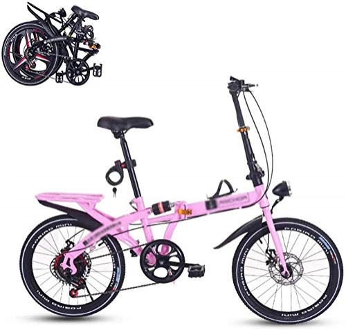 Folding Bike : 16Inch Folding Bicycle Urban Mini Folding Bike Folded Within Streamline Frame Men Women Foldable Bicycle Foldable Outdoor Bicycle-powder