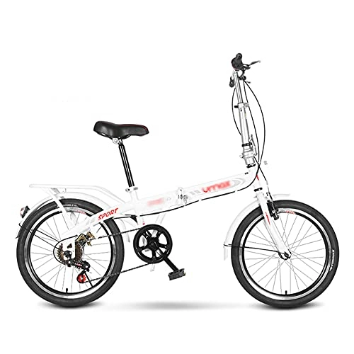 Folding Bike : 20" Lightweight Alloy Folding City Bike Bicycle, Comfortable Mobile Portable Compact Lightweight Great Suspension Folding Bike for Men Women - Students and Urban Commuters / B