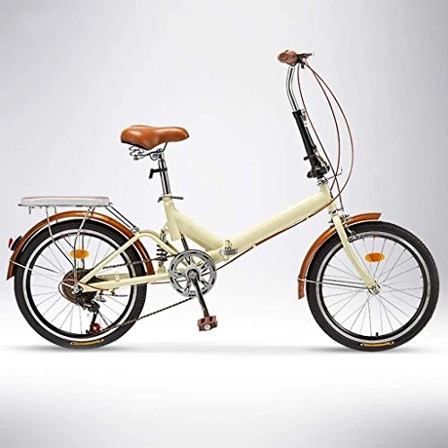 Folding Bike : 20in Folding Bike 6 Speed Mountain Bicycle Cruiser Adult Student Outdoors Sport Cycling High Carbon Steel Portable Foldable Bike for Men Women Lightweight Folding Casual Damping Bicycle ( Color : A1 )