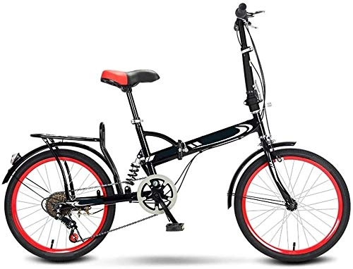 Folding Bike : 20in Folding Bike Mountain Bicycle Variable Speed Adult Student Outdoors Sport Cycling High Carbon Steel Portable Foldable Bike for Men Women Lightweight Folding Casual Damping Bicycle ( Color : B )