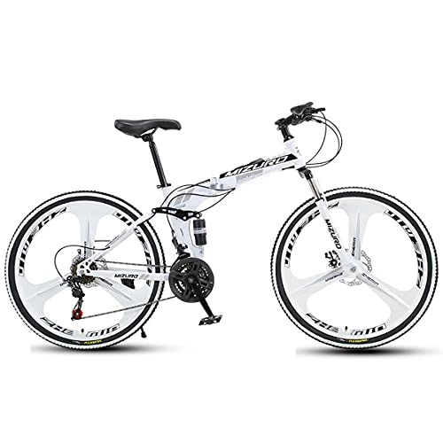 Folding Bike : 21 / 24 / 27 Speed With Double Disc Brake Precise Gear Shifter Full Suspension 24 / 26 Inch Folding Mountain Bike For Men Women Adult Folding Bike Portable Trek Bicycles