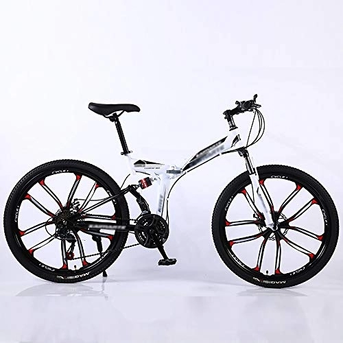 Folding Bike : 24 * 26 Inch Foldable Outroad Bikes, Foldable Mini Bike, City Adult Mountain Bikes, 21 * 24 * 27 Speed Men Women Folding Bike, Urban Commuter