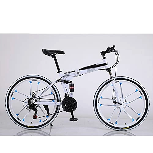 Folding Bike : 24" 26" Lightweight Alloy Folding City Bike Bicycle, Comfortable Mobile Portable Compact Lightweight Great Suspension Folding Bike for Men Women - Students and Urban Commuters / B / 26inch
