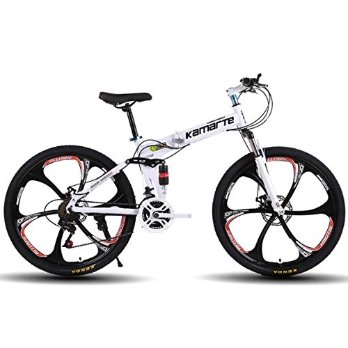 Folding Bike : 26" Aluminum Mountain Bike 27 Speed Bicycle, Magnesium Alloy Wheels Bike, in Multiple Colors, 1, 24