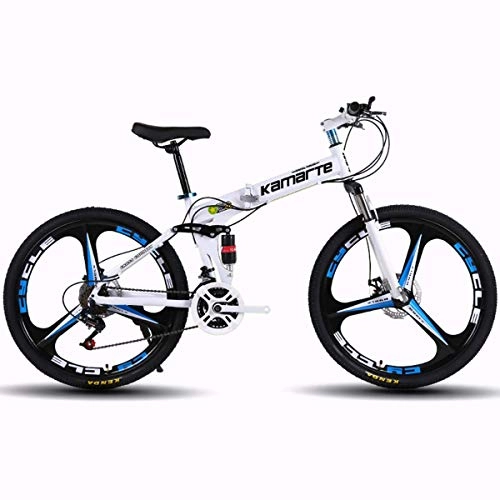 Folding Bike : 26" Aluminum Mountain Bike 27 Speed Bicycle, Magnesium Alloy Wheels Bike, in Multiple Colors, 10, 24