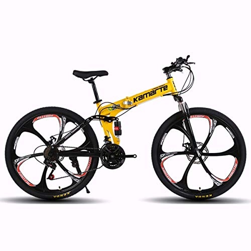 Folding Bike : 26" Aluminum Mountain Bike 27 Speed Bicycle, Magnesium Alloy Wheels Bike, in Multiple Colors, 3, 24