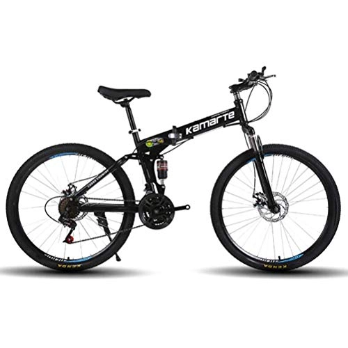Folding Bike : 26 Inch Wheel Mountain Bike For Adults - Sports Leisure Dual Disc Brakes Mens MTB (Size : 24 Speed)