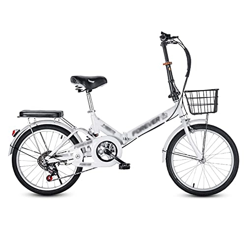 Folding Bike : 7 Speed Folding Bike for Adult Men And Women Teens, 20 Inch Mini Lightweight Foldable Bicycle for Student Office Worker Urban Environment
