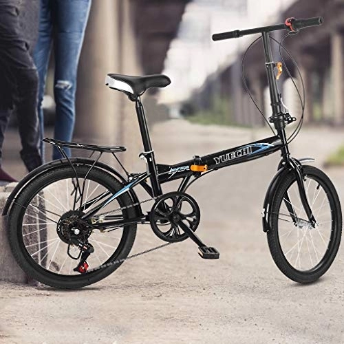 Folding Bike : Adult Road Racing Bike Mountain Bikes Leisure 20in 7 Speed ?City Folding Bikes Compact Bike Bicycle Urban Commuters Mountain Bike for Adult Men and Women Teens