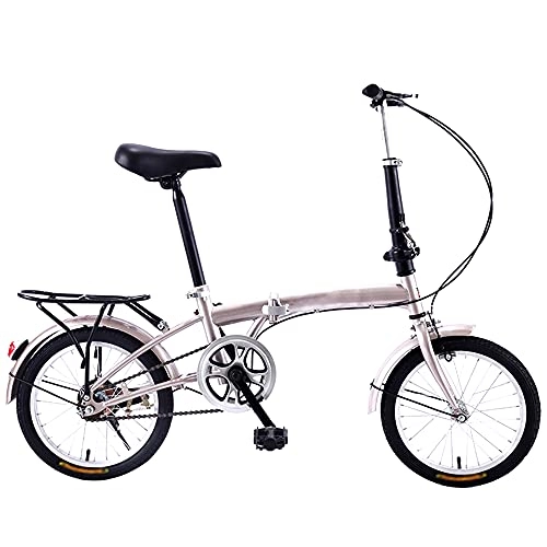 Folding Bike : Agoinz Mountain Bike Bicycl Folding Bike 16 Inches Wear-resistant Tires Low Friction, Dustproof, Effortless Riding, Breathable And Smooth Soft Cushion