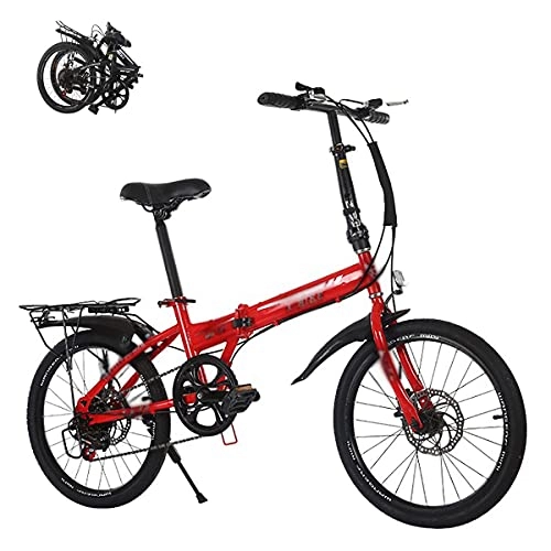 Folding Bike : BaiHogi Professional Racing Bike, Folding Bike, Adult Foldable Bicycle+ Lightweight Men Women Bikes, 20 in Folding Bike Commuter Folding City Compact Bike Bicycle (Color : C, Size : 20in)