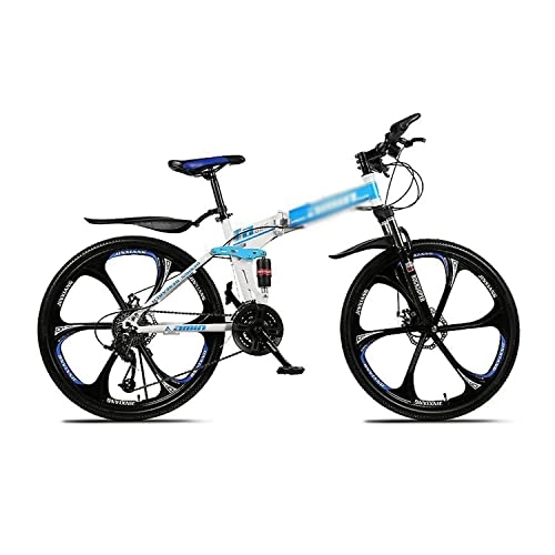 Folding Bike : BaiHogi Professional Racing Bike, Folding Mountain Bike 26 inch Wheels Bicycle Carbon Steel Frame 21 / 24 / 27 Speed MTB Bike with Daul Disc Brakes for Men Woman Adult and Teens / Red / 24 Speed