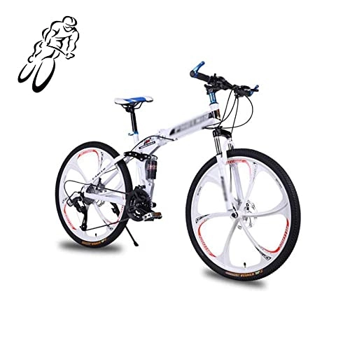 Folding Bike : BaiHogi Professional Racing Bike, Folding Outroad Bicycles, Full Suspension MTB, Mini Folding Mountain Bike, Folded In 10 Seconds, 26 Inch 24 * 27 Speed Men Women Folding Bike, Outdoor Bicycle
