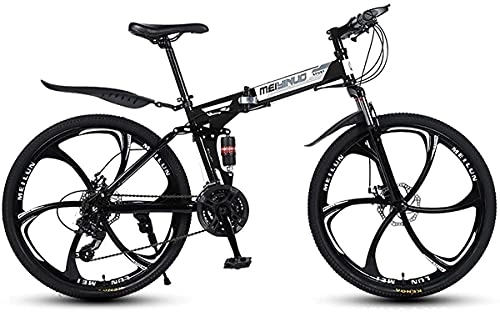 Folding Bike : BaiHogi Professional Racing Bike, Mountain Bike Bicycle Mountain Folding Bike 26-Inch Variable Speed Dual Shock-Absorbing Cross-Country Bike 21 / 24 / 27 Speed Adjustable Disc Brake, B, 21 Speed