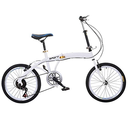 Folding Bike : BANANAJOY Outdoor sports Variable Speed Bicycle Folding Bicycle Adult Light Portable Shift 20" Foldable Bike Foldable Bikes, Aluminum Alloy Frame