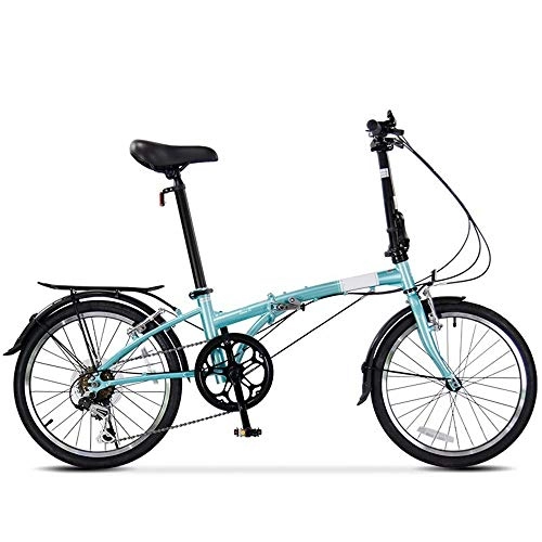Folding Bike : BANGL B Folding Bicycle Commuting High Carbon Steel Frame Adult Men and Women Leisure Bicycle 20 Inch 6 Speed