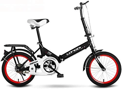 Folding Bike : Bicycle Bicycle Folding Bike for Adult Bicycle Student Bicycle Ultralight Carbon Steel 16 Inch Kids Bicycle
