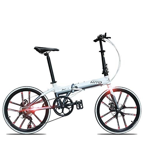 Folding Bike : Bike Bike Mountain Bikes Exercise Bike for Home Bike Male and Female Bicycles Road Bike Aluminum Alloy Frame 22 inch Wheel Dual Disc Brake Folding Bike Light Weight BMX Bicycle-Grey