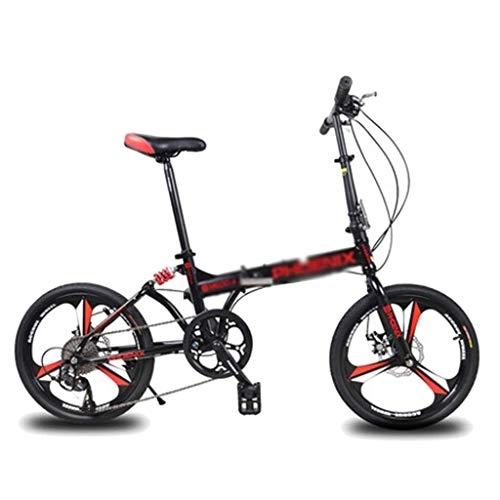 Folding Bike : BIKESJN Foldable Bike Variable Speed Folding Bicycle Mountain Bike City Bike Mini Bicycle 8 Speeds Adult Kids Bike 20 Inch Lightweight Folding Bike