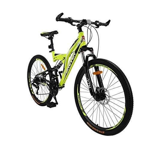 Folding Bike : Cheapest Folding 26" Wheel Mountain Bike, 24 Speed Small 16" Steel Frame, Unisex, City Commuter Bicycles, Green, 24