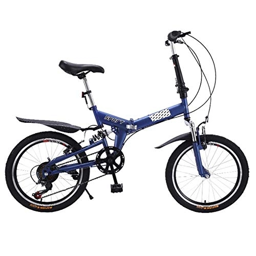 Folding Bike : CHHD 20" Inch Bag For Folding Bike Bicycles / Folding Exercise Bike / Folding Bicycle Frames, Fashionable Mountain Bike Folding Mtb Black Mountain Bike, Blue
