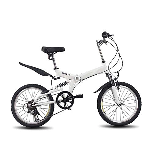 Folding Bike : City Bike Unisex Adults Folding Mini Bicycles Lightweight For Men Women Ladies Teens Classic Commuter With Adjustable Seat, aluminum Alloy Frame, 6 speed - 20 Inch Wheels