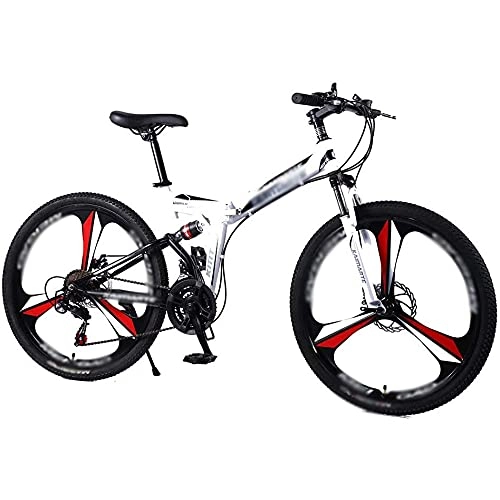 Folding Bike : COUYY Bicycle Folding Road Bike 21 / 24 / 27 speed 24 / 26" inch Mountain Bike Brand Bicycles Front and Rear Mechanical Disc Brake bike, 27speed, 24 inches