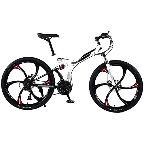 Folding Bike : COUYY Foldable bicycle 24 / 26 inch steel 21 / 24 / 27 variable speed bicycle double disc brake road bike bicycle mountain bike, 27speed, 26 inches