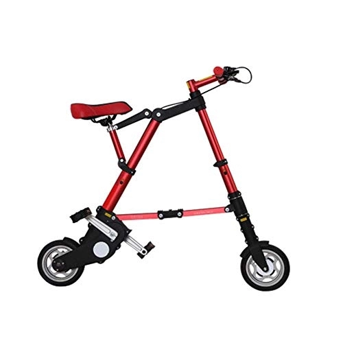 Folding Bike : D&XQX 18 Inches Single Speed Adult Folding Bike Damping Student Car Children's Bicycle Student Bicycle, Red
