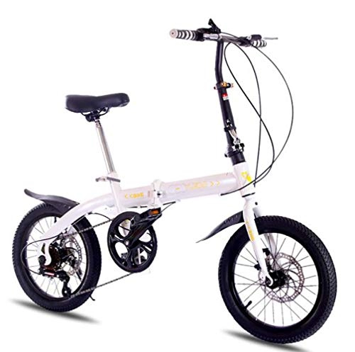 Folding Bike : DGPOAD Folding Bikes City Bicycle For Adults Men Women Teens Unisex, with Adjustable Handlebar & Seat Folding Pedals, lightweight, aluminum Alloy, comfort Saddle, 6 speed, Disc