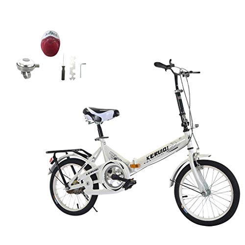 Folding Bike : Dnliuw 20 Inch Mini Folding Speed Bike, Student Lightweight Small Portable Bicycle, Adult Women Men Travel Outdoor Shock Absorption Bicycle Adjustable Damping Bike