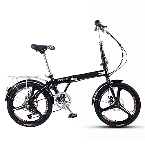 Folding Bike : DODOBD 20 Inch Foldable Bicycle, Folding Bicycle Carbon Steel Small Unisex, Adult Portable Bicycle City Bicycle, Lightweight Folding Casual Bicycle, Damping Bicycle