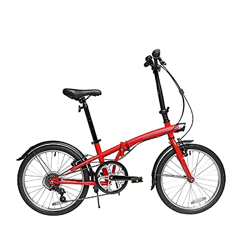 Folding Bike : DODOBD 20 Inch Foldable Bike, Comfortable Mobile Portable Compact Lightweight 6 Speed Finish Great Suspension Folding Bike for Men Women Students and Urban Commuters