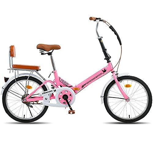 Folding Bike : DODOBD Foldable Bike, 20 Inch Comfortable Mobile Portable Compact Lightweight Finish Great Suspension Folding Bike for Men Women Students and Urban Commuters