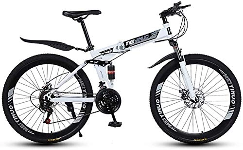 Folding Bike : Drohneks Folding 26 Inches Mountain Bike, Bicycle Double Shock Absorber, Soft Tail Frame, Integrated Bicycle, Mountain Bike.