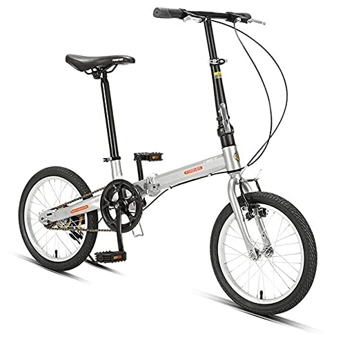 Folding Bike : FBDGNG Folding Bike for Adults, Lightweight Mountain Bikes Bicycles Strong Alloy Frame with Disc brake, 16 inches suitable for 130-175cm