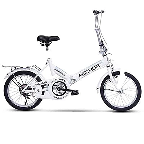 Folding Bike : FEIFEImop 155 Cm Folding Bike, An Adult Ultra-light Portable Bike Suitable For Everyone, 21-speed Gearbox, Very Suitable For City And Country Trips, Blue(Color:white)