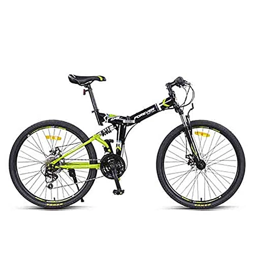 Folding Bike : FEIFEImop 168cm Folding Bike, Adult Ultra-light Portable Bike Suitable For Everyone, 24-speed Gearbox, Very Suitable For City And Country Trips, Dark Green