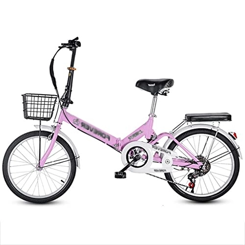 Folding Bike : FETION Children's bicycle 20 inch Folding Variable Speed Mountain Bike MTB Bicycle, Adjustable Seat with Disc-Brake City Bicycle / 8588 (Color : Style2)