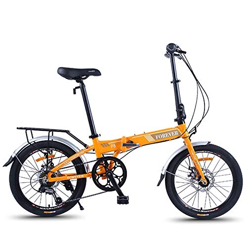 Folding Bike : Foldable 20inch Mountain Bike, Variable Speed Folding Bicycle Mountain Trail Bike High Carbon Steel Outroad Bicycles, MTB ​​Gears Dual Disc Brakes Mountain Bicycle For Students Adult Men And Women