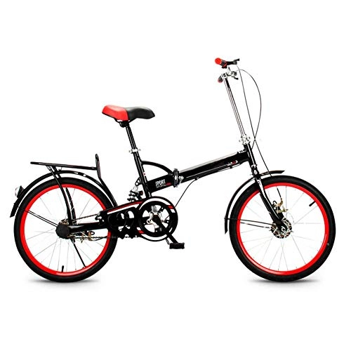 Folding Bike : Folding Bicycle, Lightweight Lightweight Alloy Folding Bicycle Adjustable High-Carbon Steel Safety Protection for Adults Outdoor Activities