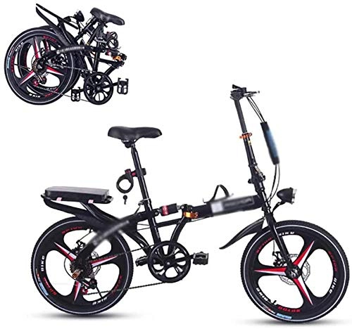 Folding Bike : Folding Bicycle Urban Mini Folding Bike 20Inch Folded Within Streamline Frame Men Women Foldable Bicycle Foldable Outdoor Bicycle-black