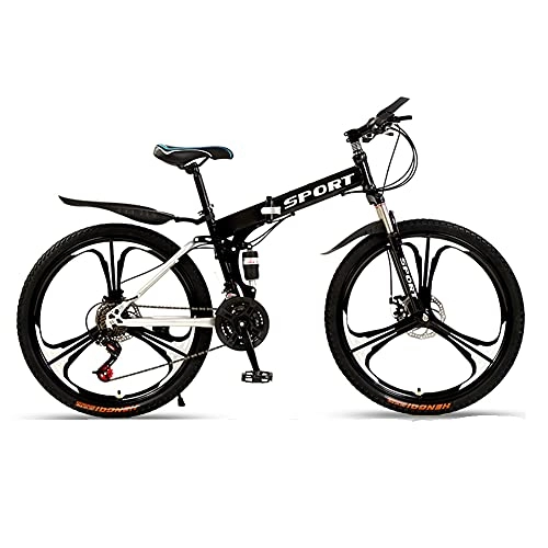 Folding Bike : Folding Bicycles, 20 24 26-Inch Mountain Bike High Carbon Steel Aluminium Alloy Outdoor Bicycle for Daily Use Trip Long Journey / A / 24inch