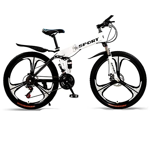 Folding Bike : Folding Bicycles, 20 24 26-Inch Mountain Bike High Carbon Steel Aluminium Alloy Outdoor Bicycle for Daily Use Trip Long Journey / E / 24inch