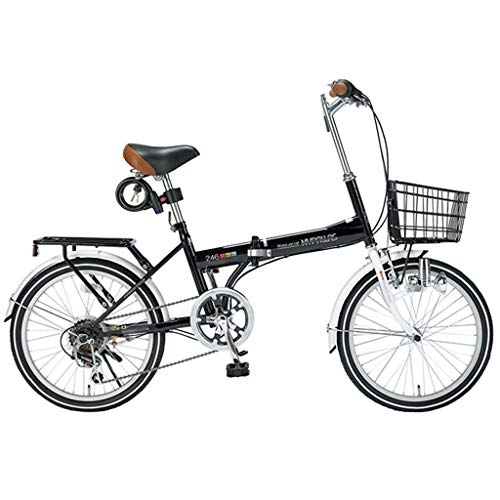 Folding Bike : Folding Bike 20 Inch 6 speed Mini Small Bicycle with V Brake Adult Students Ultra-Light Portable Women's City Riding Mountain Cycling for Travel Go Working