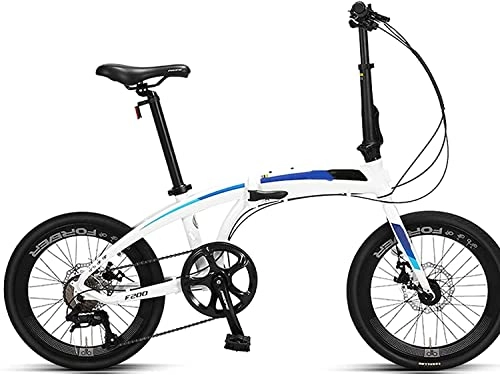 Folding Bike : Folding Bike 20 Inches, Variable Speed Wheel, Dual Suspension Folding Mountain Bike, Adult Student Lady City Commuter Outdoor Sport Bike, a, 20Inch