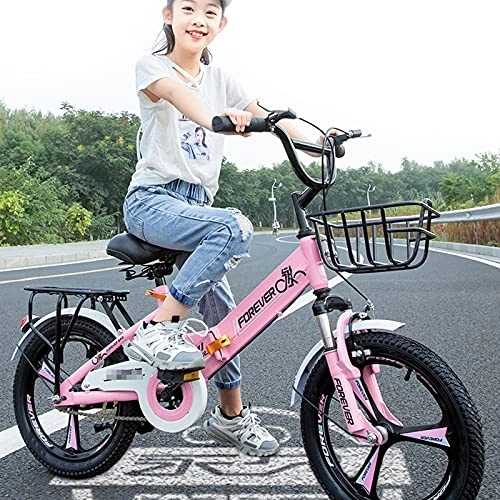 Folding Bike : Folding Bike, Foldable Bicycle for Adult Student, Ultra-Light Portable Women's City Mountain Cycling for Outdoor Sports(Size:16inch, Color:Pink)
