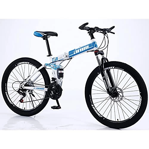Folding Bike : Folding Bike Folding Bicycle Mountain Bike Double Shock Absorption Integrated Wheel Folding Mountain Bike Bicycle City Bike Suitable for Adults B, 30 speed